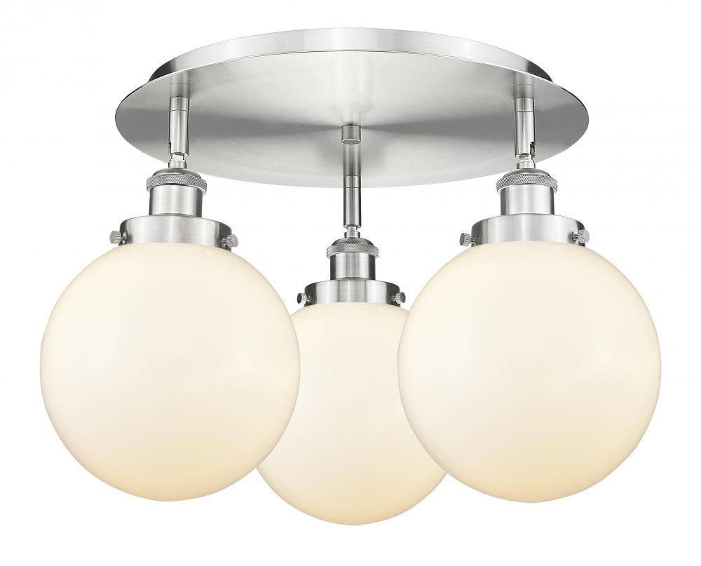 Beacon - 3 Light - 20 inch - Satin Nickel - Flush Mount