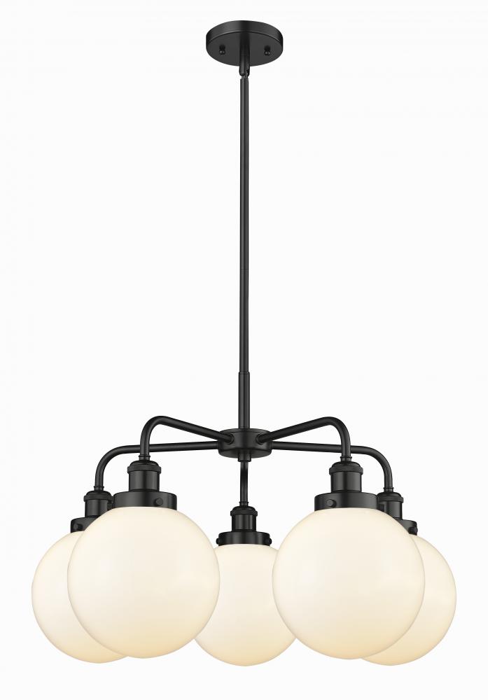 Beacon - 5 Light - 27 inch - Matte Black - Chandelier