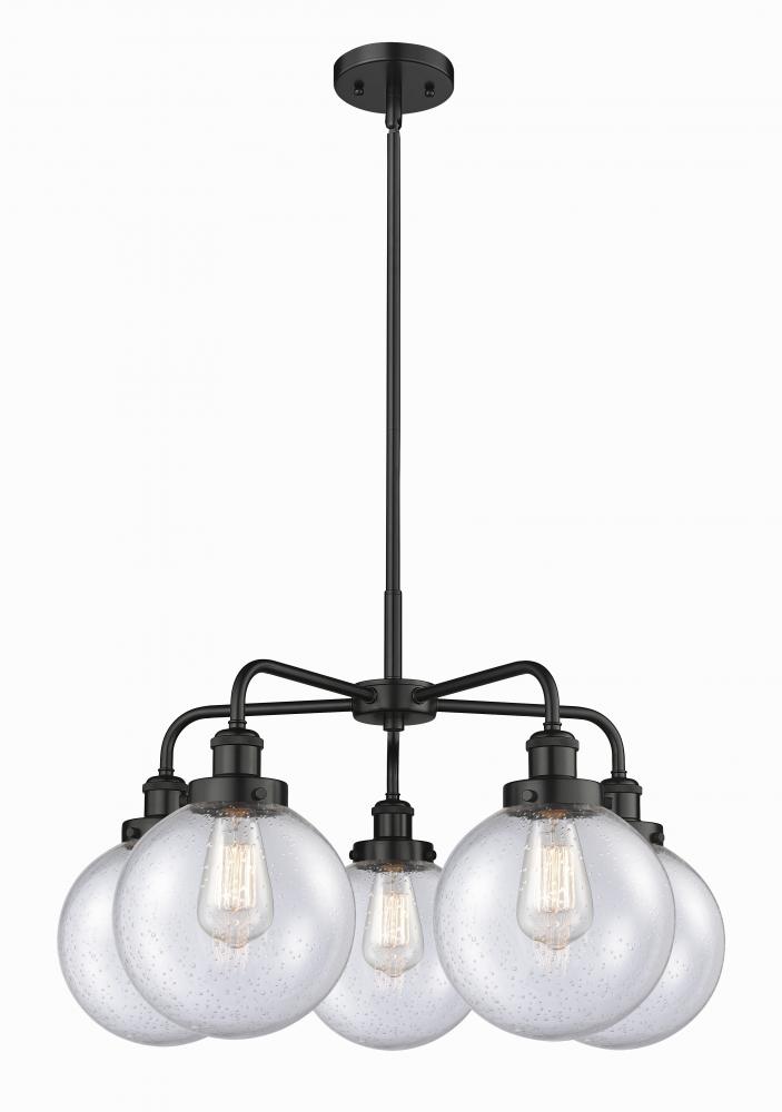 Beacon - 5 Light - 27 inch - Matte Black - Chandelier