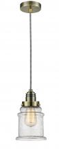 Innovations Lighting 100AB-10BW-2H-AB-G184 - Winchester - 1 Light - 8 inch - Antique Brass - Cord hung - Mini Pendant