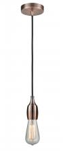 Innovations Lighting 100AC-10BK-3AC - Chelsea - 1 Light - 2 inch - Antique Copper - Cord hung - Mini Pendant