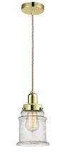 Innovations Lighting 100GD-10RE-0H-GD-G184 - Whitney - 1 Light - 8 inch - Gold - Cord hung - Mini Pendant