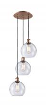 Innovations Lighting 113B-3P-AC-G124-8 - Athens - 3 Light - 15 inch - Antique Copper - Cord Hung - Multi Pendant