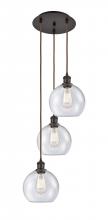 Innovations Lighting 113B-3P-OB-G124-8 - Athens - 3 Light - 15 inch - Oil Rubbed Bronze - Cord Hung - Multi Pendant