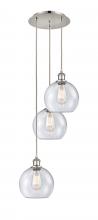 Innovations Lighting 113B-3P-PN-G124-8 - Athens - 3 Light - 15 inch - Polished Nickel - Cord Hung - Multi Pendant