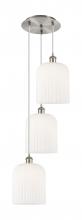 Innovations Lighting 113B-3P-SN-G559-8GWH - Bridal Veil - 3 Light - 12 inch - Brushed Satin Nickel - Cord Hung - Multi Pendant