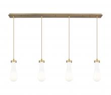 Innovations Lighting 124-451-1P-BB-G451-4GWH - Owego - 4 Light - 49 inch - Brushed Brushed Brass - Linear Pendant