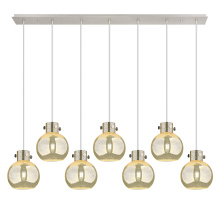 Innovations Lighting 127-410-1PS-PN-G410-8ME - Newton Sphere - 7 Light - 52 inch - Polished Nickel - Cord hung - Linear Pendant