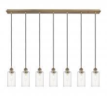 Innovations Lighting 127B-7P-BB-G434-7CL - Crown Point - 7 Light - 49 inch - Brushed Brass - Linear Pendant