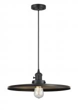 Innovations Lighting 201CSW-BK-MFR-BK-16 - Appalachian - 1 Light - 16 inch - Matte Black - Cord hung - Mini Pendant