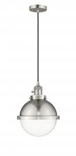 Innovations Lighting 201CSW-SN-HFS-82-SN - Hampden - 1 Light - 9 inch - Brushed Satin Nickel - Cord hung - Mini Pendant