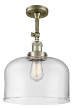 Innovations Lighting 201F-AB-G72-L-LED - Bell - 1 Light - 12 inch - Antique Brass - Adjustable Semi-Flush Mount