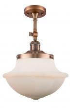 Innovations Lighting 201F-AC-G541 - Oxford - 1 Light - 12 inch - Antique Copper - Semi-Flush Mount