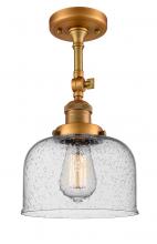 Innovations Lighting 201F-BB-G74 - Bell - 1 Light - 8 inch - Brushed Brass - Semi-Flush Mount