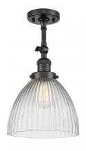 Innovations Lighting 201F-OB-G222 - Seneca Falls - 1 Light - 10 inch - Oil Rubbed Bronze - Semi-Flush Mount