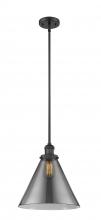 Innovations Lighting 201S-BK-G43-L - Cone - 1 Light - 12 inch - Matte Black - Stem Hung - Mini Pendant