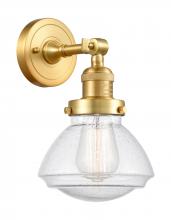 Innovations Lighting 203-SG-G324 - Olean - 1 Light - 7 inch - Satin Gold - Sconce