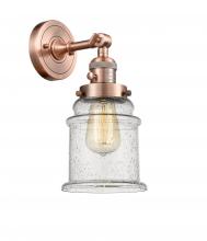 Innovations Lighting 203SW-AC-G184-LED - Canton - 1 Light - 7 inch - Antique Copper - Sconce