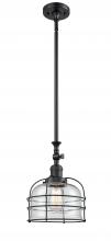 Innovations Lighting 206-BK-G72-CE - Bell Cage - 1 Light - 9 inch - Matte Black - Stem Hung - Mini Pendant