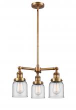 Innovations Lighting 207-BB-G52-LED - Bell - 3 Light - 19 inch - Brushed Brass - Stem Hung - Chandelier