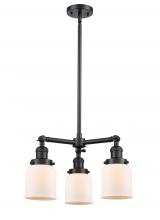 Innovations Lighting 207-BK-G51 - Bell - 3 Light - 19 inch - Matte Black - Stem Hung - Chandelier
