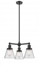 Innovations Lighting 207-OB-G64-LED - Cone - 3 Light - 19 inch - Oil Rubbed Bronze - Stem Hung - Chandelier
