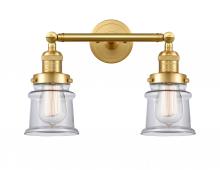 Innovations Lighting 208-SG-G182S - Canton - 2 Light - 17 inch - Satin Gold - Bath Vanity Light