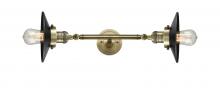 Innovations Lighting 208L-AB-M6 - Railroad - 2 Light - 8 inch - Antique Brass - Bath Vanity Light