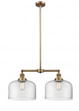 Innovations Lighting 209-BB-G72-L - Bell - 2 Light - 21 inch - Brushed Brass - Stem Hung - Adjustable Island Light