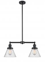 Innovations Lighting 209-OB-G44 - Cone - 2 Light - 21 inch - Oil Rubbed Bronze - Stem Hung - Island Light