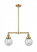 Innovations Lighting 209-SG-G204-6 - Beacon - 2 Light - 23 inch - Satin Gold - Stem Hung - Island Light