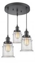 Innovations Lighting 211/3-OB-G184 - Canton 3 Light Multi-Pendant
