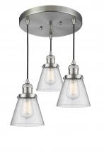 Innovations Lighting 211/3-SN-G64 - Small Cone 3 Light Multi-Pendant