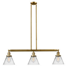 Innovations Lighting 213-BB-G42 - Cone - 3 Light - 40 inch - Brushed Brass - Stem Hung - Island Light