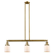 Innovations Lighting 213-BB-G51 - Bell - 3 Light - 38 inch - Brushed Brass - Stem Hung - Island Light