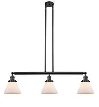 Innovations Lighting 213-BK-G41 - Cone - 3 Light - 40 inch - Matte Black - Stem Hung - Adjustable Island Light