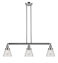 Innovations Lighting 213-PN-G62 - Cone - 3 Light - 39 inch - Polished Nickel - Stem Hung - Island Light