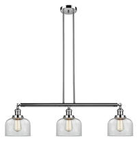 Innovations Lighting 213-PN-G72 - Bell - 3 Light - 41 inch - Polished Nickel - Stem Hung - Island Light