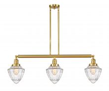 Innovations Lighting 213-SG-G664-7 - Bullet - 3 Light - 38 inch - Satin Gold - Stem Hung - Adjustable Island Light
