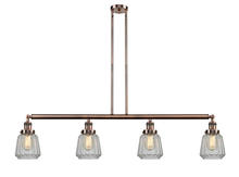 Innovations Lighting 214-AC-G142 - Chatham - 4 Light - 51 inch - Antique Copper - Stem Hung - Island Light