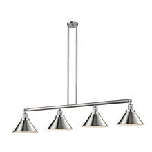 Innovations Lighting 214-SN-M10-SN - Briarcliff - 4 Light - 55 inch - Brushed Satin Nickel - Stem Hung - Island Light