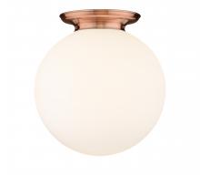 Innovations Lighting 221-1F-AC-G201-18 - Beacon - 1 Light - 18 inch - Antique Copper - Flush Mount