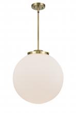 Innovations Lighting 221-1S-AB-G201-16 - Beacon - 1 Light - 16 inch - Antique Brass - Stem Hung - Pendant