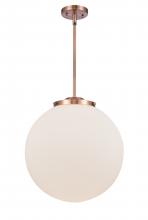 Innovations Lighting 221-1S-AC-G201-16 - Beacon - 1 Light - 16 inch - Antique Copper - Stem Hung - Pendant