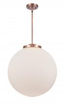 Innovations Lighting 221-1S-AC-G201-18 - Beacon - 1 Light - 18 inch - Antique Copper - Stem Hung - Pendant