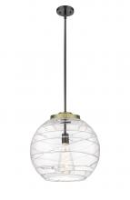 Innovations Lighting 221-1S-BAB-G1213-16 - Athens Deco Swirl - 1 Light - 16 inch - Black Antique Brass - Stem Hung - Pendant