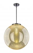 Innovations Lighting 221-1S-BK-G208-18 - Beacon - 1 Light - 18 inch - Matte Black - Stem Hung - Pendant