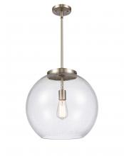 Innovations Lighting 221-1S-SN-G124-16 - Athens - 1 Light - 16 inch - Brushed Satin Nickel - Stem Hung - Pendant