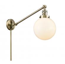 Innovations Lighting 237-AB-G201-8 - Beacon - 1 Light - 8 inch - Antique Brass - Swing Arm