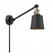 Innovations Lighting 237-BAB-M9-BK-LED - Addison - 1 Light - 8 inch - Black Antique Brass -Adjustable Swing Arm